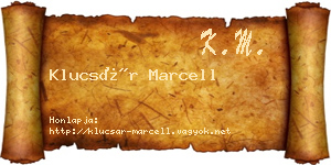 Klucsár Marcell névjegykártya
